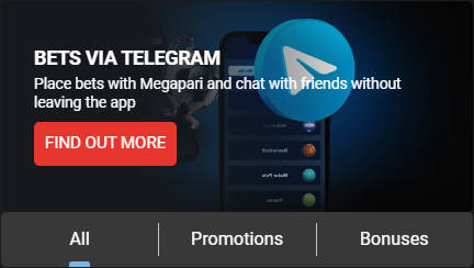Megapari - Bets Via Telegram Banner