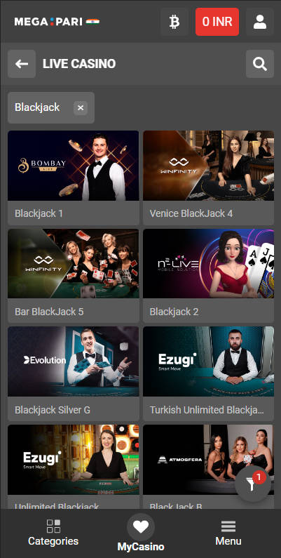 Megapari Casino - Blackjack