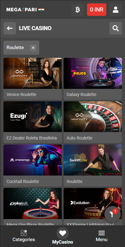 Megapari Casino - Roulette
