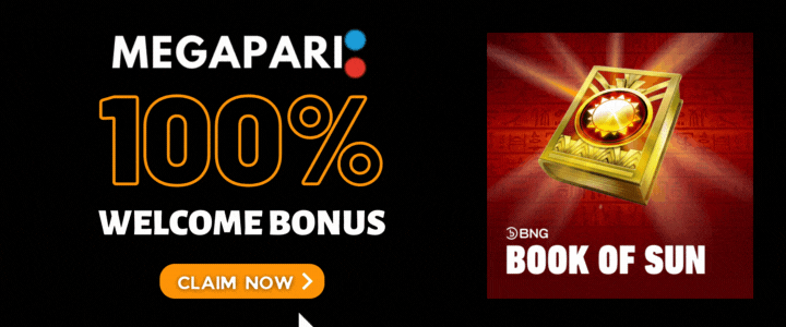 Megapari 100% Deposit Bonus- Book Of Sun