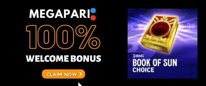 Megapari 100% Deposit Bonus- Book of Sun Choice