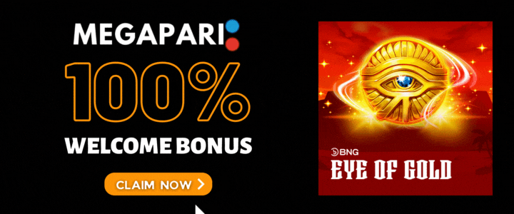 Megapari 100% Deposit Bonus- Eye of Gold
