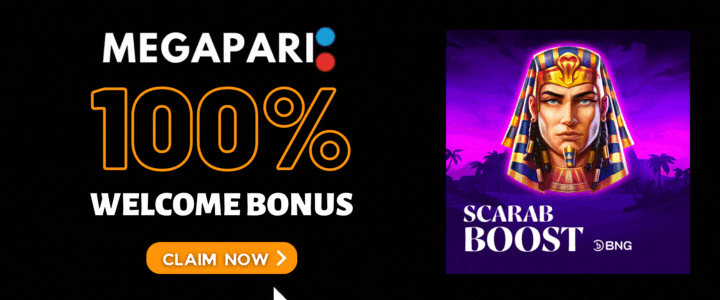 Megapari 100% Deposit Bonus- Scarab Boost Hold And Win