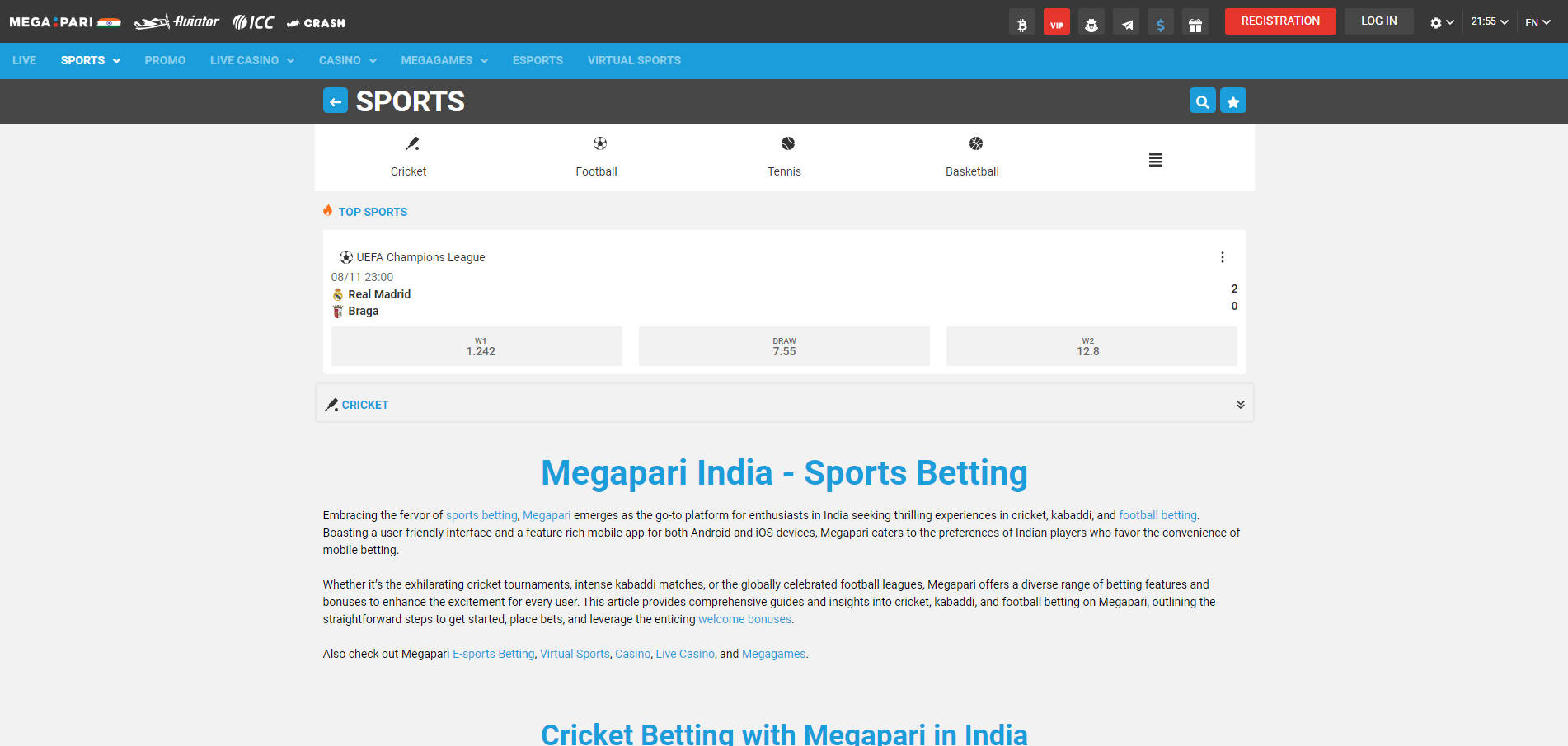 Megapari - Megapari Casino Review - Sport